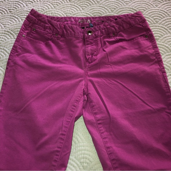 Apt 9 Magenta Purple Skinny Leg Jeans Modern Fit - Picture 2 of 3